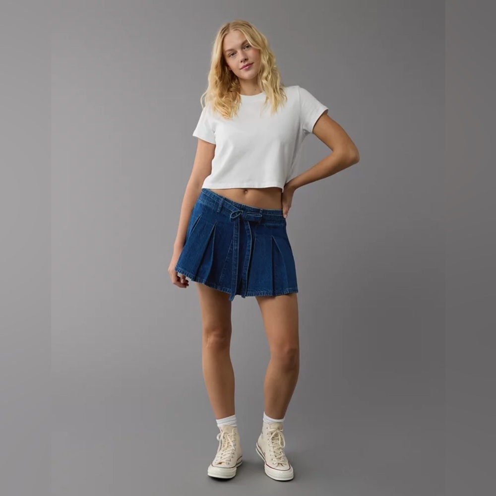 NEW American Eagle Outfitters Denim Skater Skort‎ Size 6